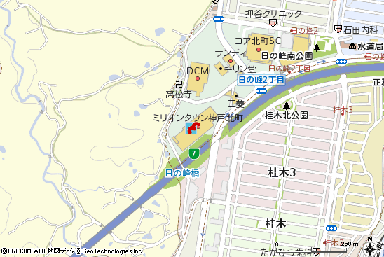 神戸北町店付近の地図